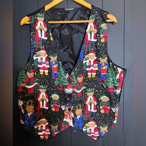 Christmas teddy bear vest large women’s